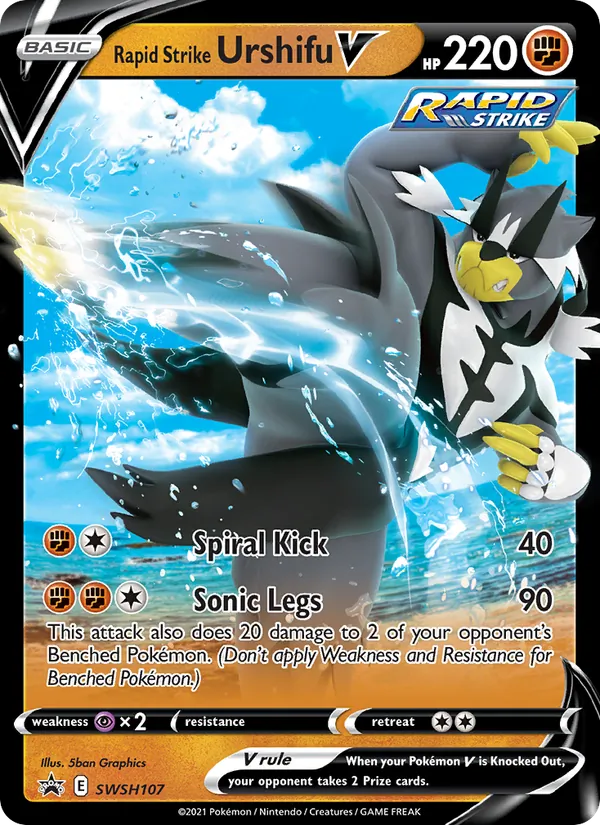 Rapid Strike Urshifu V #SWSH107 – SWSH Black Star Promos card