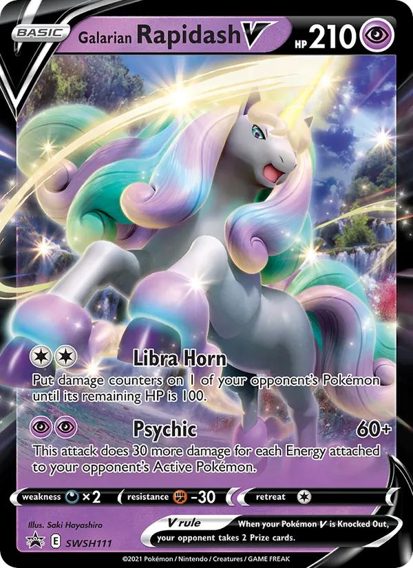 Galarian Rapidash V #SWSH111 – SWSH Black Star Promos card