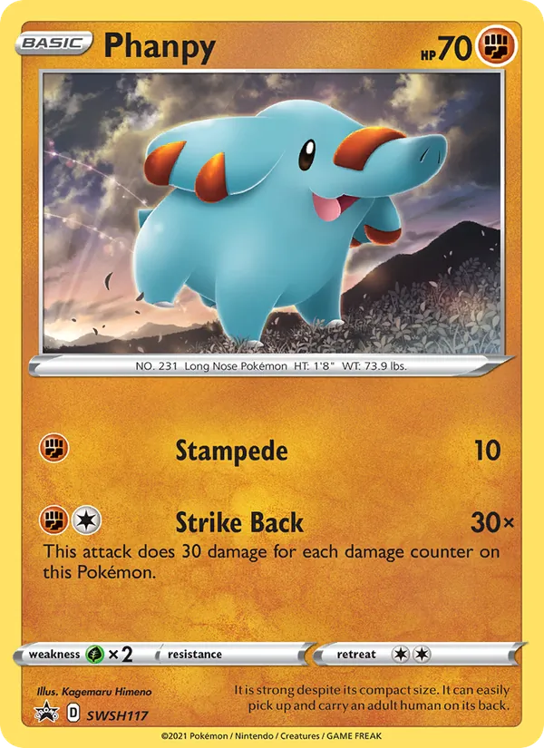 Phanpy #SWSH117 – SWSH Black Star Promos card