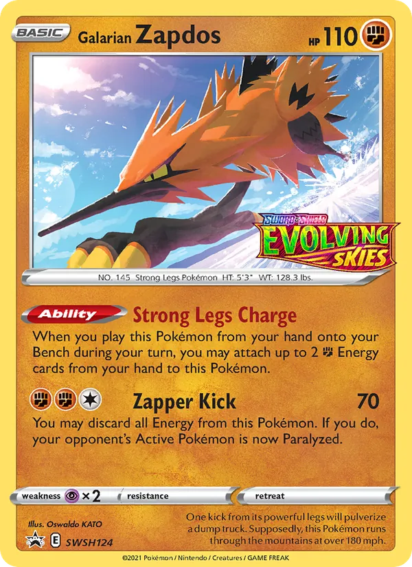 Galarian Zapdos #SWSH124 – SWSH Black Star Promos card