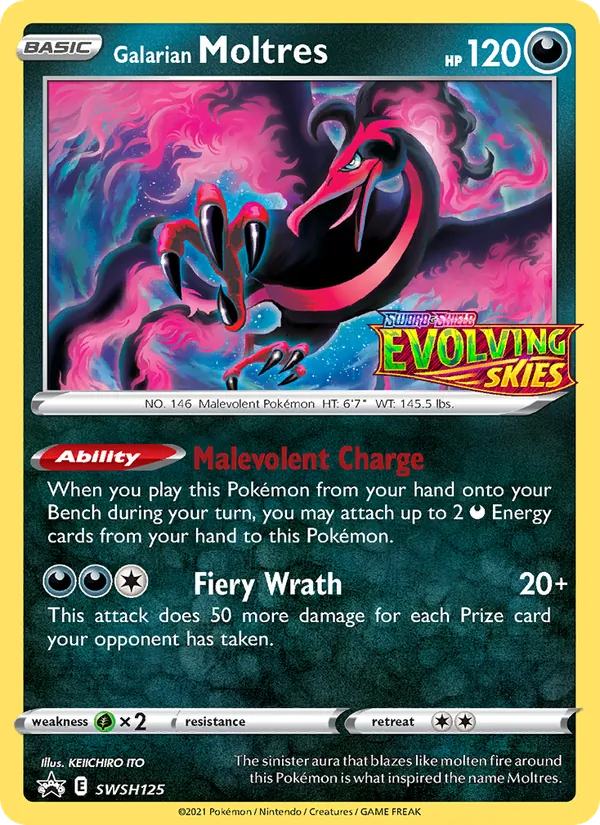 Galarian Moltres #SWSH125 – SWSH Black Star Promos card