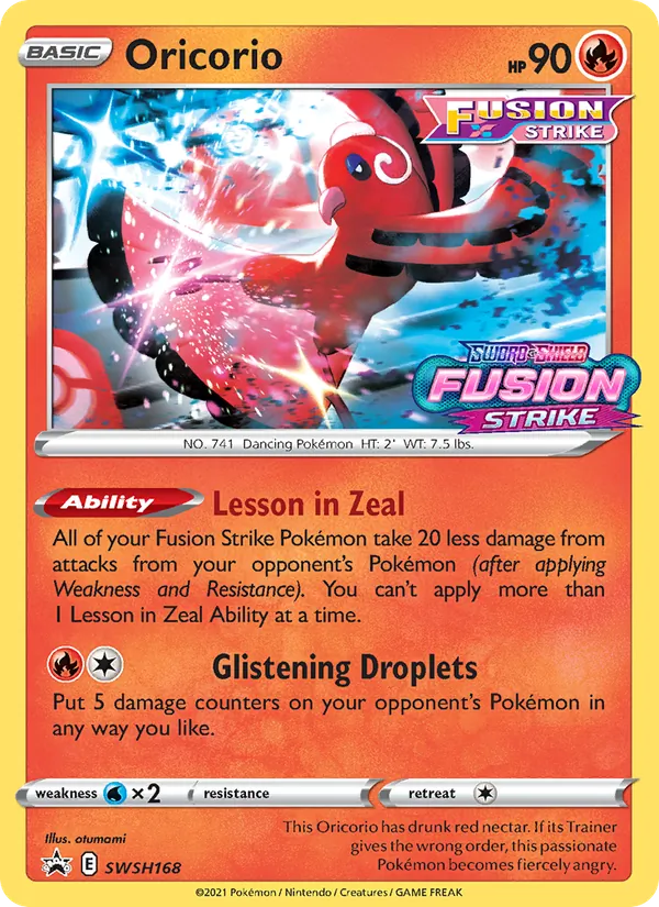 Oricorio #SWSH168 – SWSH Black Star Promos card