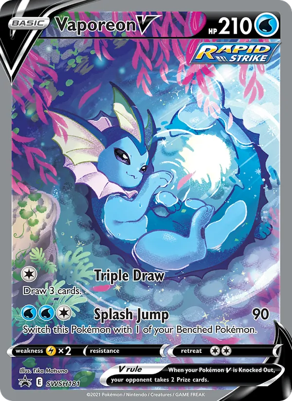 Vaporeon V #SWSH181 – SWSH Black Star Promos card