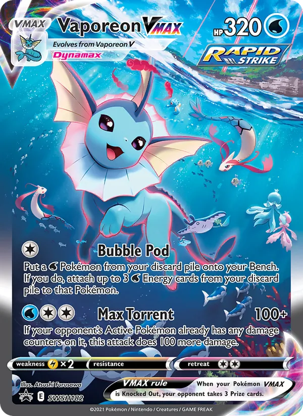 Vaporeon VMAX #SWSH182 – SWSH Black Star Promos card