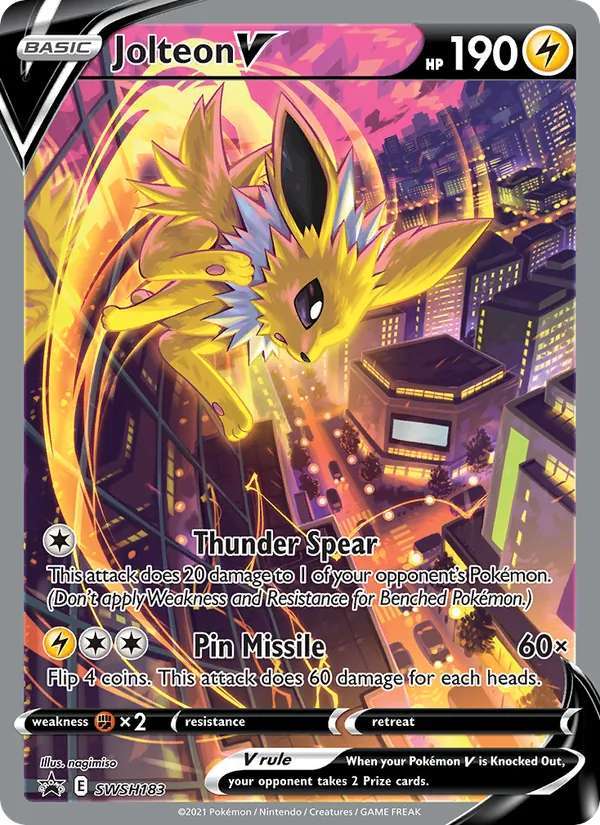 Jolteon V #SWSH183 – SWSH Black Star Promos card