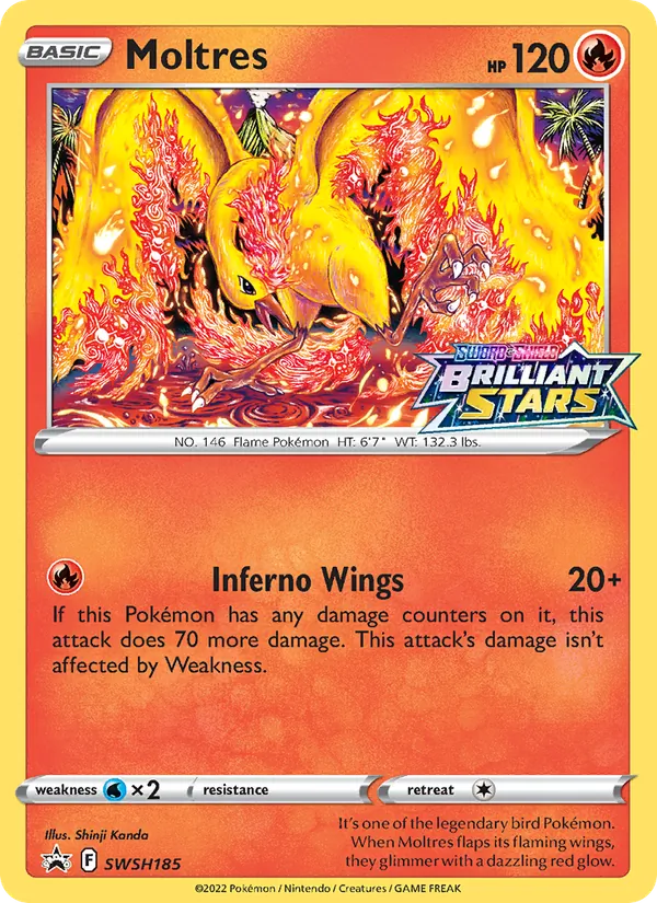 Moltres #SWSH185 – SWSH Black Star Promos card