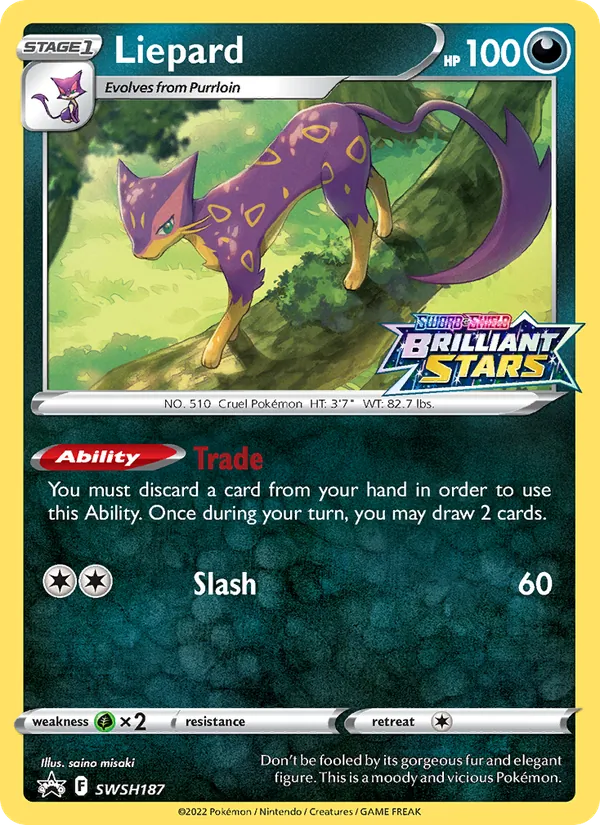 Liepard #SWSH187 – SWSH Black Star Promos card