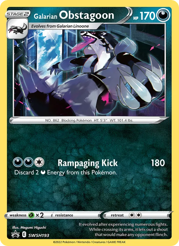 Galarian Obstagoon #SWSH193 – SWSH Black Star Promos card
