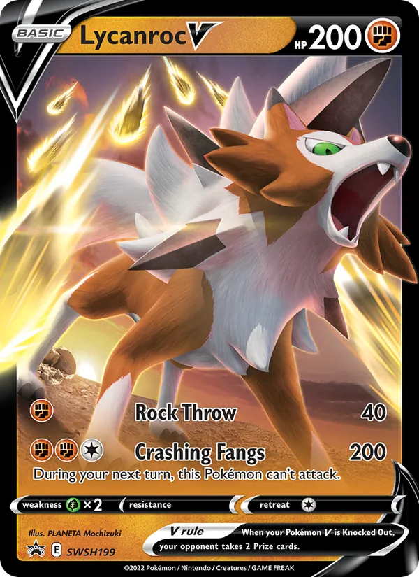 Lycanroc V #SWSH199 – SWSH Black Star Promos card
