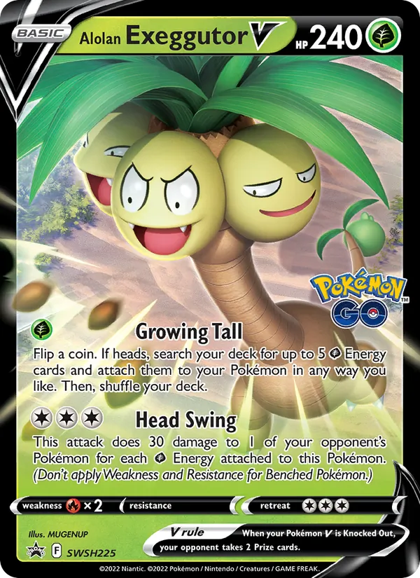 Alolan Exeggutor V #SWSH225 – SWSH Black Star Promos card