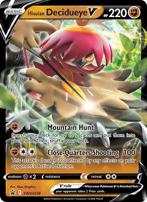 Hisuian Decidueye V #SWSH238 – SWSH Black Star Promos card