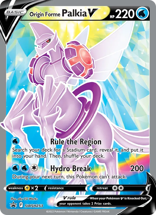 Origin Forme Palkia V #SWSH253 – SWSH Black Star Promos card