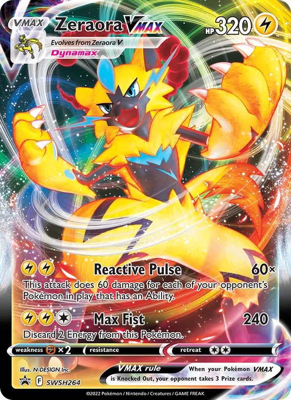 Zeraora VMAX #SWSH264 – SWSH Black Star Promos card