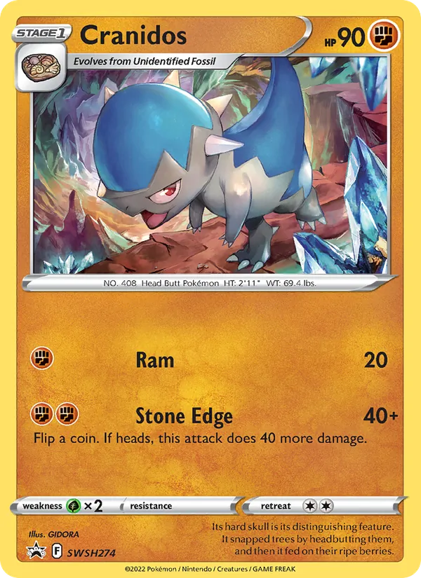 Cranidos #SWSH274 – SWSH Black Star Promos card