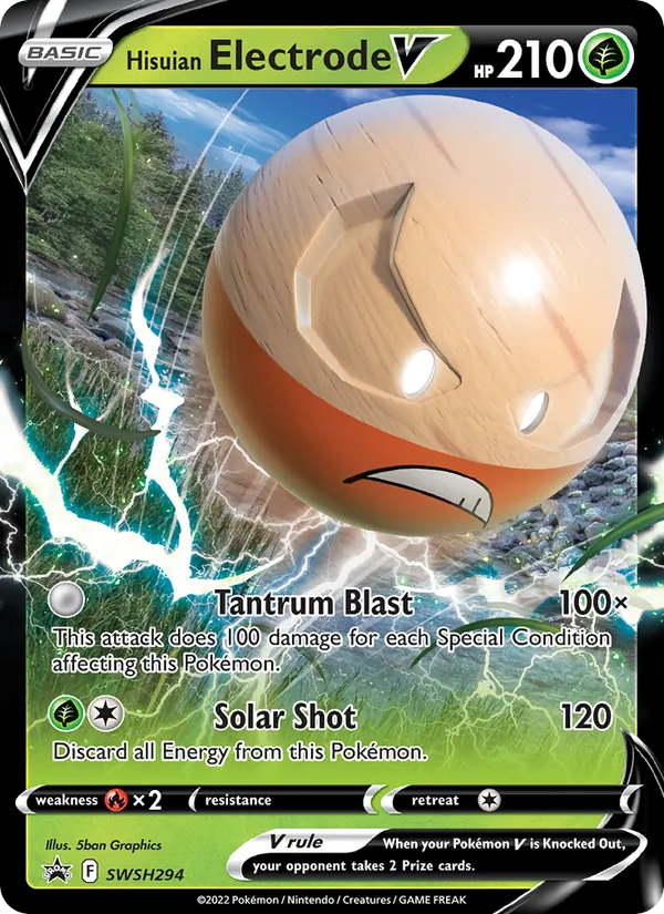Hisuian Electrode V #SWSH294 – SWSH Black Star Promos card