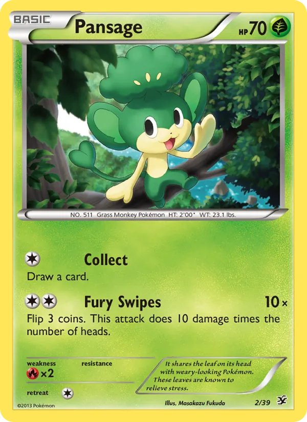 Pansage #2 – Kalos Starter Set card