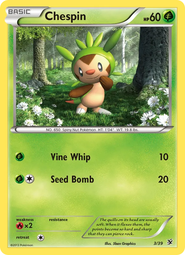 Chespin #3 – Kalos Starter Set card