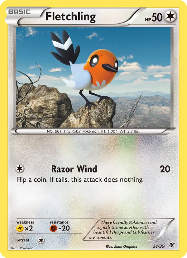 Fletchling #31 – Kalos Starter Set card