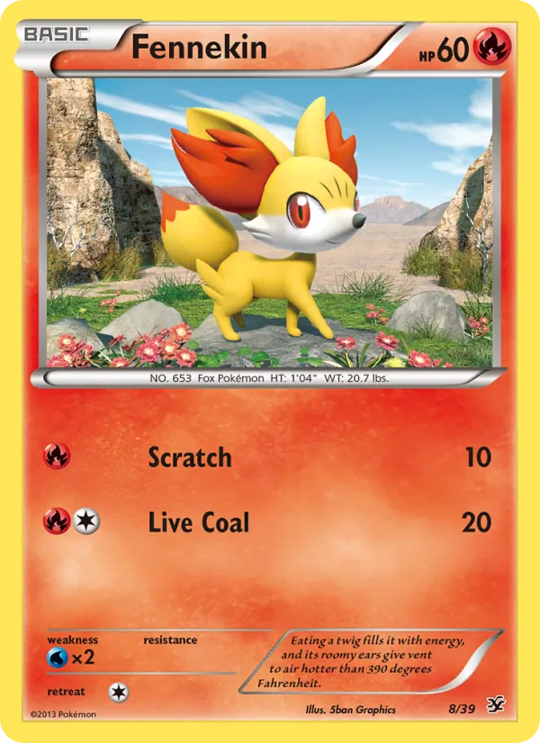 Fennekin #8 – Kalos Starter Set card