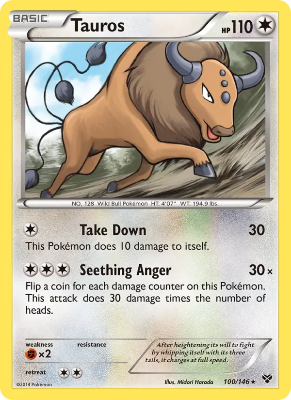 Tauros #100 – XY card