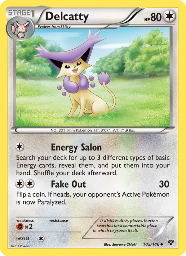 Delcatty #105 – XY card