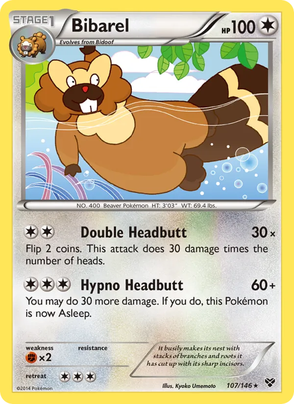 Bibarel #107 – XY card