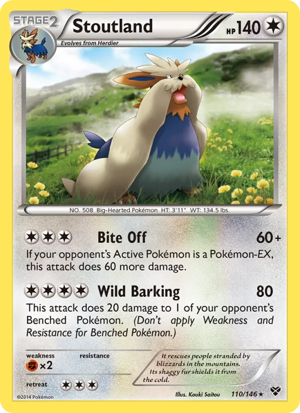 Stoutland #110 – XY card