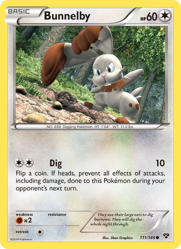 Bunnelby #111 – XY card