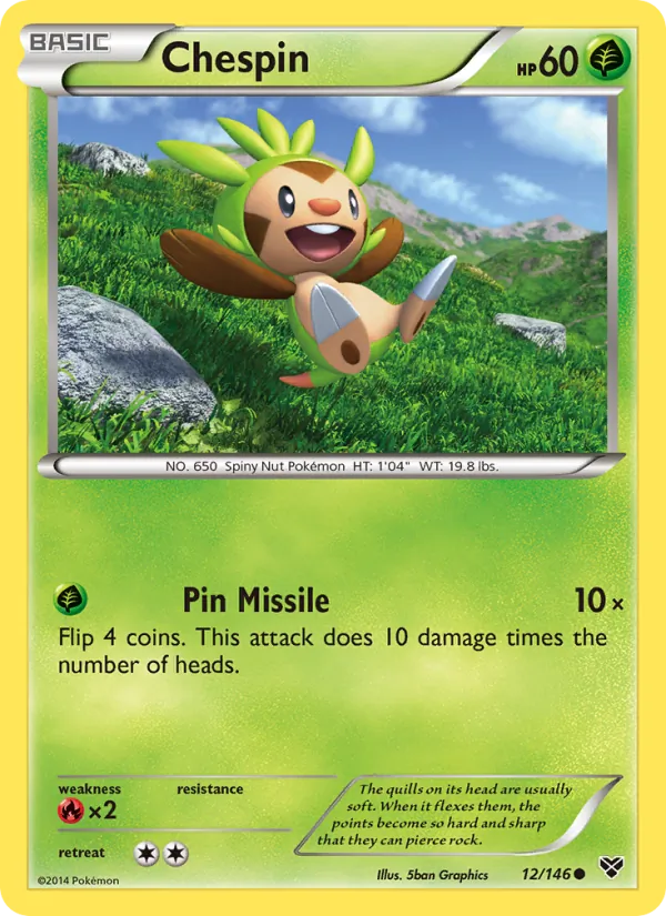 Chespin #12 – XY card