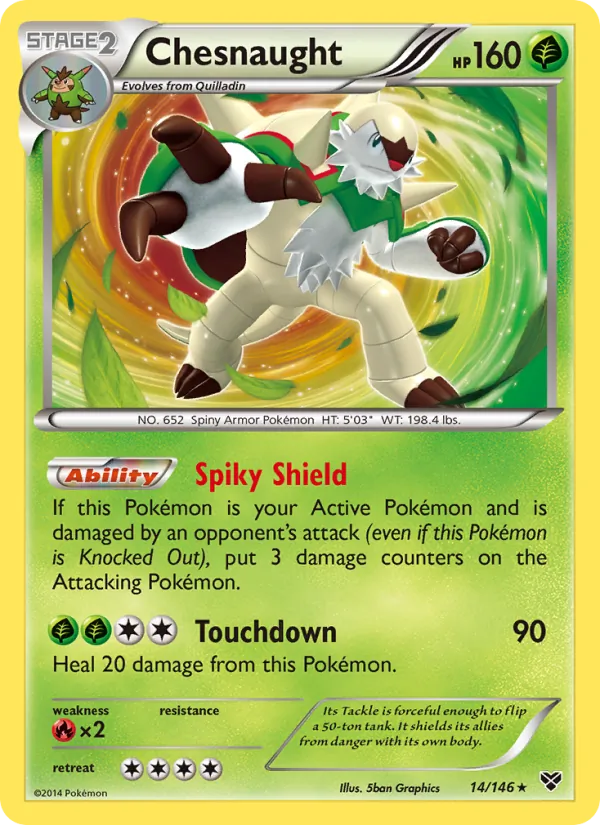 Chesnaught #14 – XY card