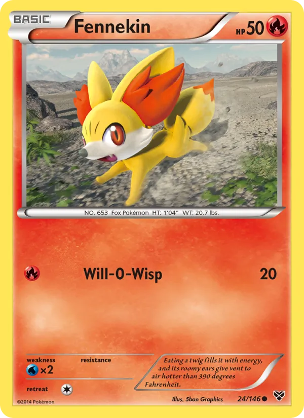 Fennekin #24 – XY card