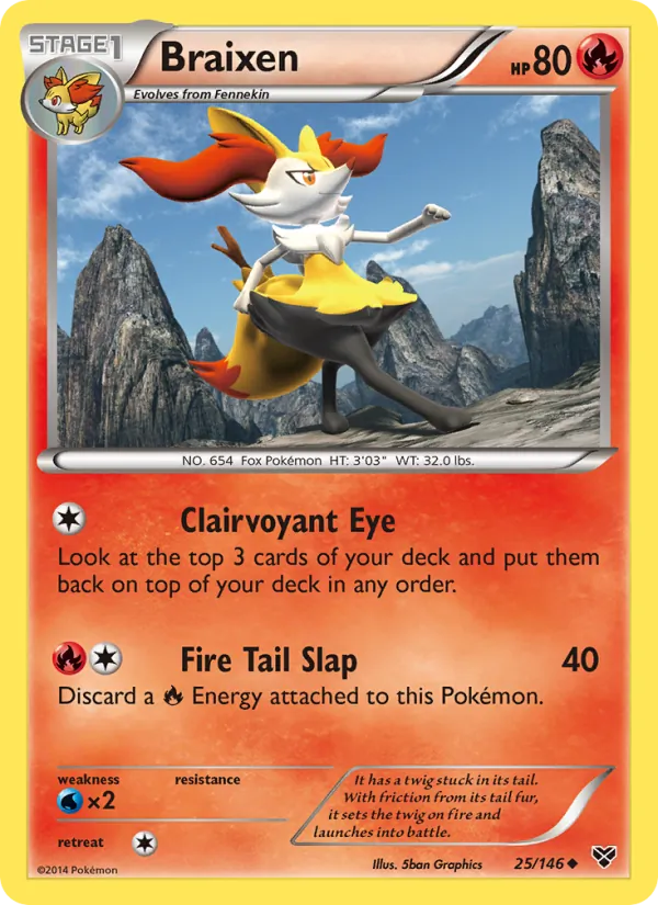 Braixen #25 – XY card