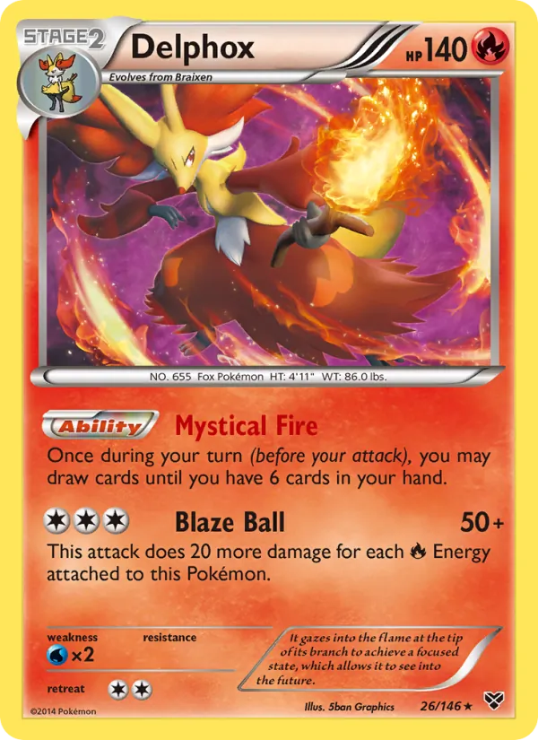 Delphox #26 – XY card