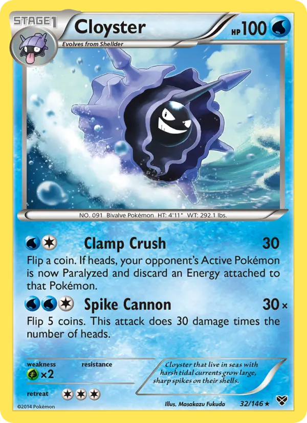 Cloyster #32 – XY card
