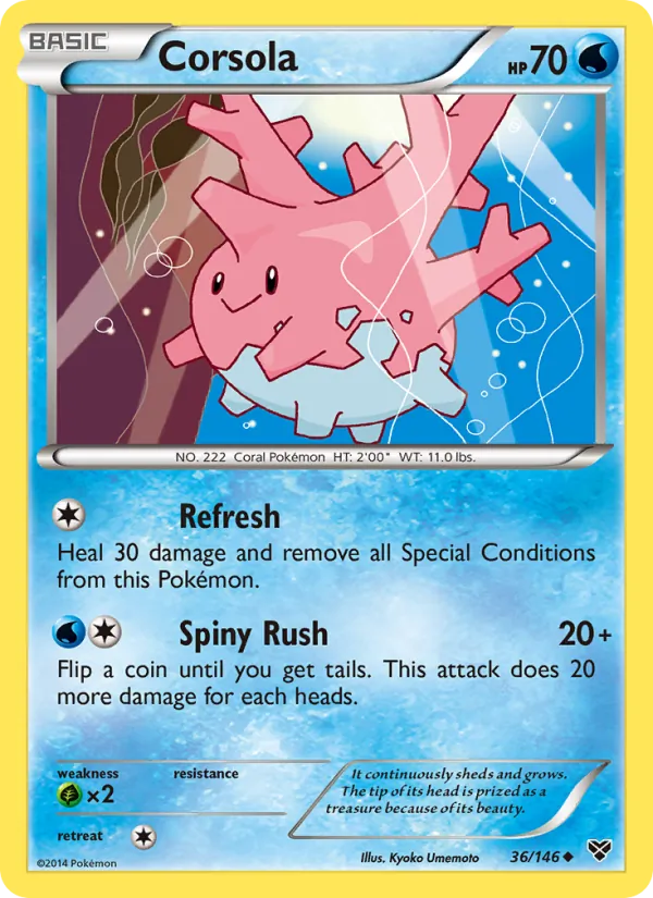 Corsola #36 – XY card