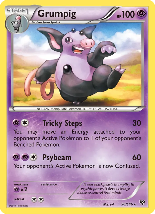 Grumpig #50 – XY card