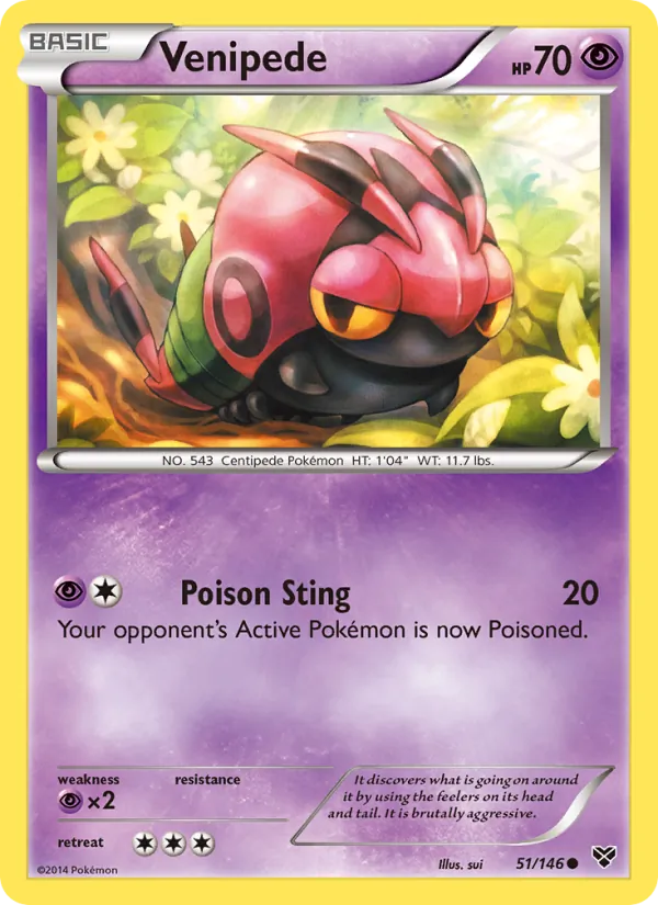 Venipede #51 – XY card
