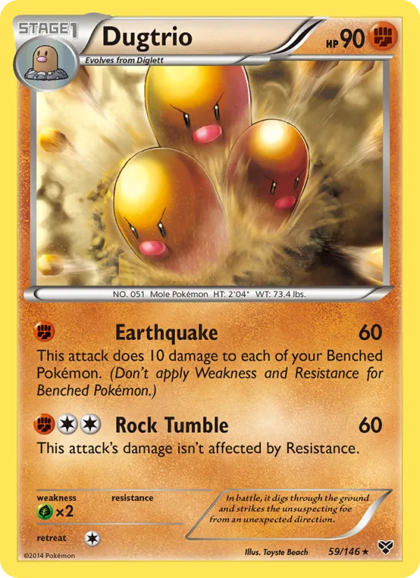Dugtrio #59 – XY card