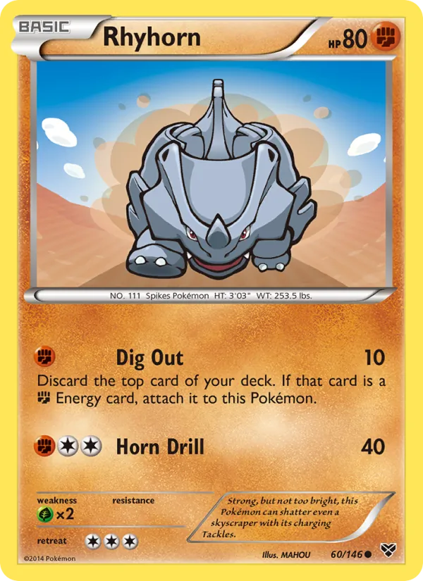Rhyhorn #60 – XY card