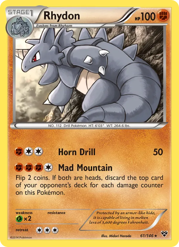 Rhydon #61 – XY card