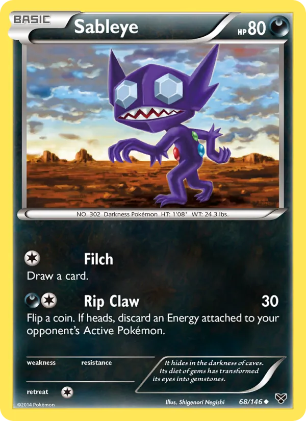 Sableye #68 – XY card