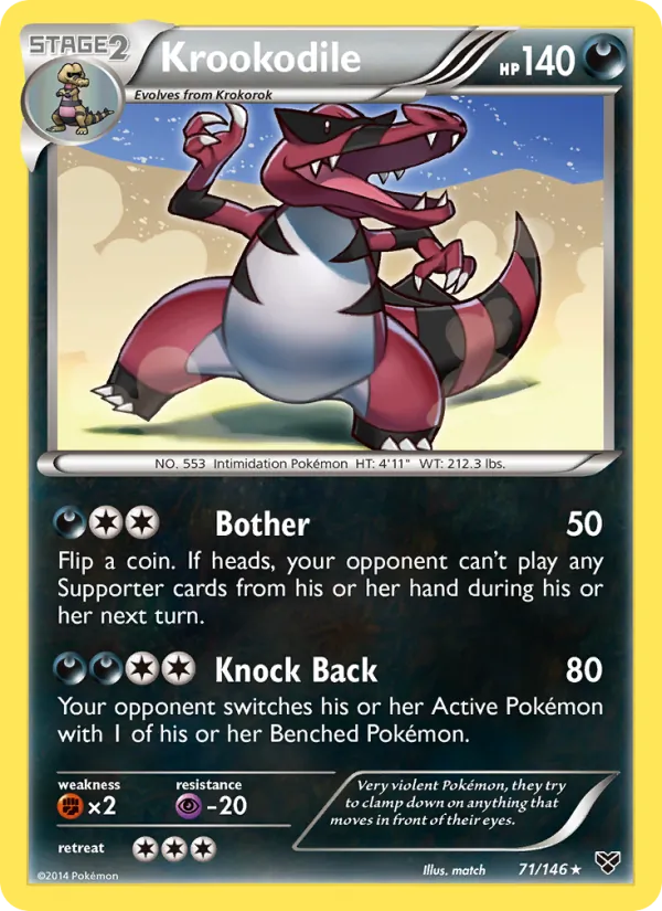 Krookodile #71 – XY card