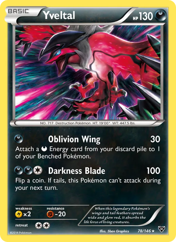 Yveltal #78 – XY card
