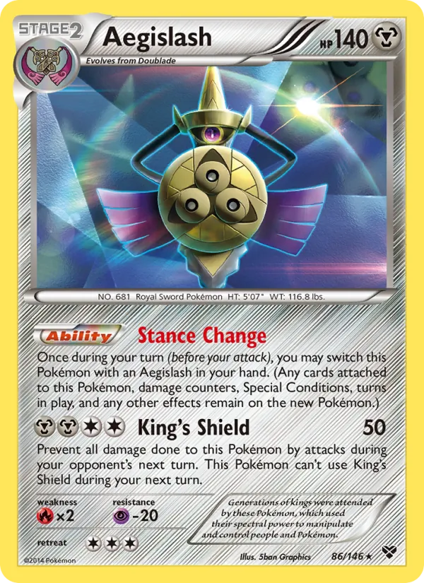 Aegislash #86 – XY card