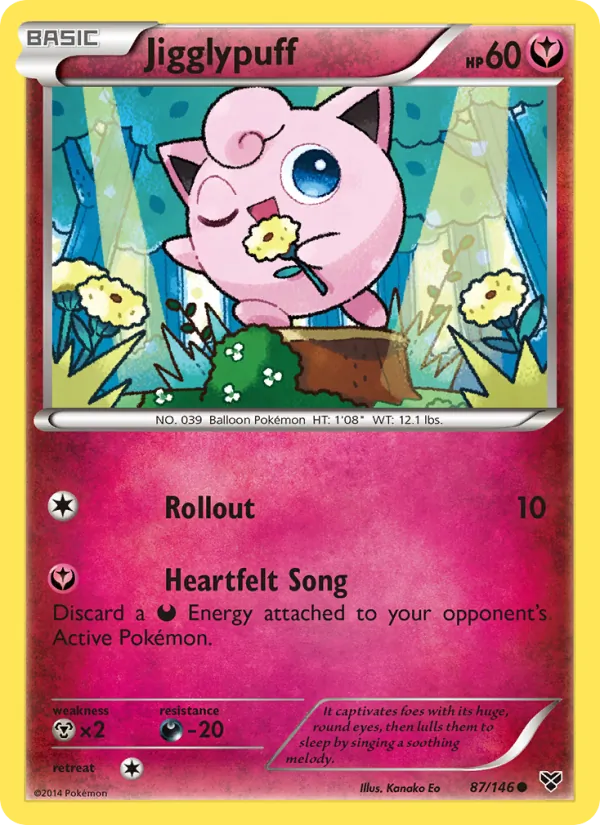 Jigglypuff #87 – XY card