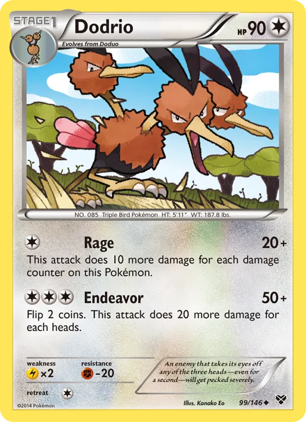 Dodrio #99 – XY card