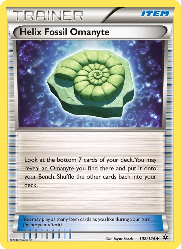 Helix Fossil Omanyte #102 – Fates Collide card