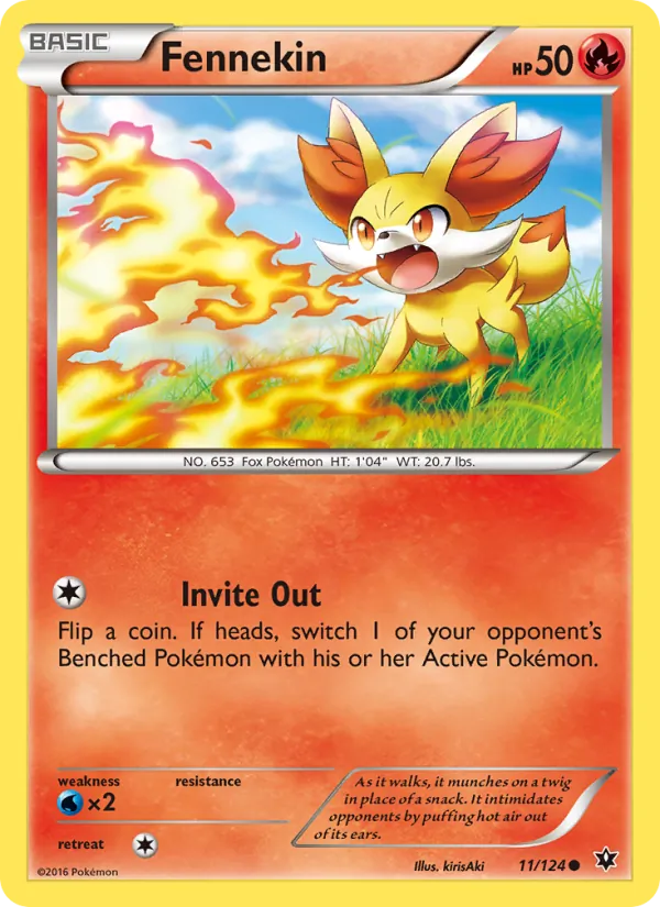 Fennekin #11 – Fates Collide card