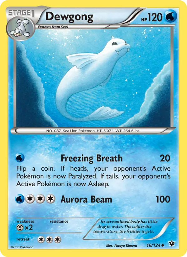 Dewgong #16 – Fates Collide card