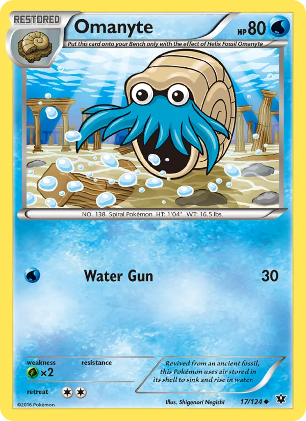 Omanyte #17 – Fates Collide card